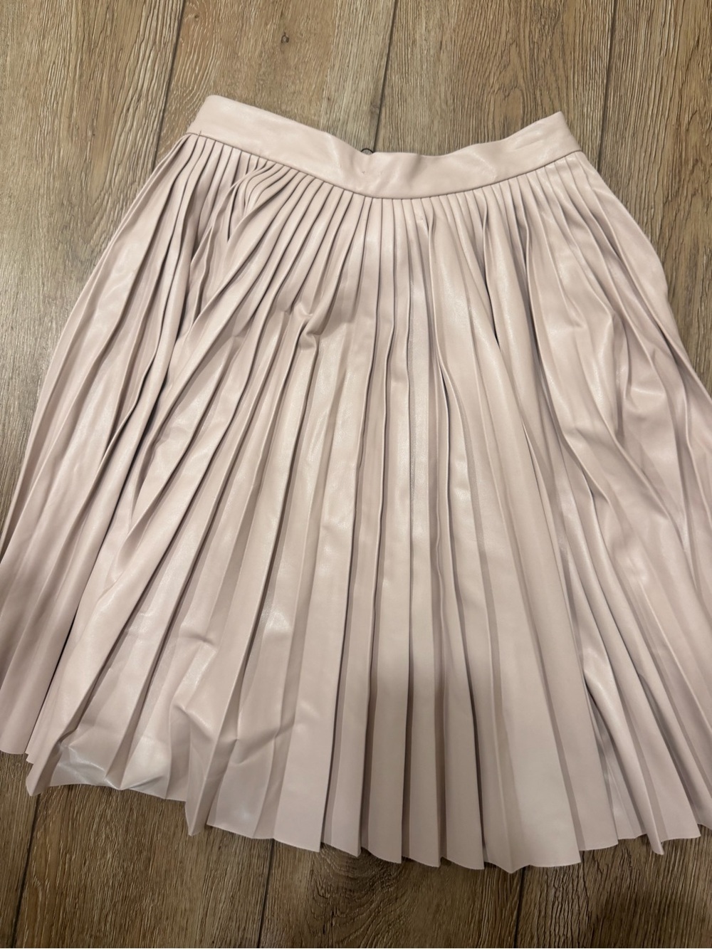 Alexis Blush Pleated Satin Circle Skirt 0555 - Picture 4 of 7